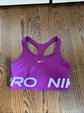 Nike Purple Racerback Sports Bra with Branded Elastic Band